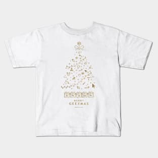 Merry christmas - Merry geexmas - Geeks - GOLD EDITION Kids T-Shirt